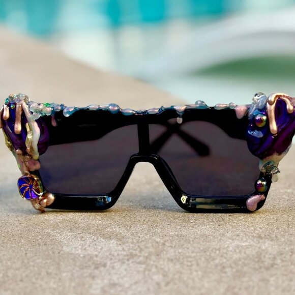 Oversized UFO Galaxy Sunglasses by Drip Creations main image 10